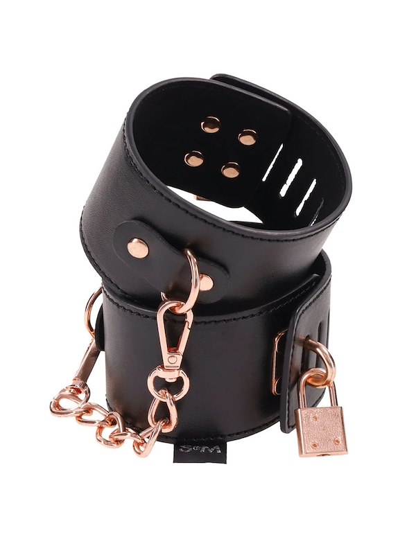 S&M LOCKING CUFFS ALT3 view Color: BKRG