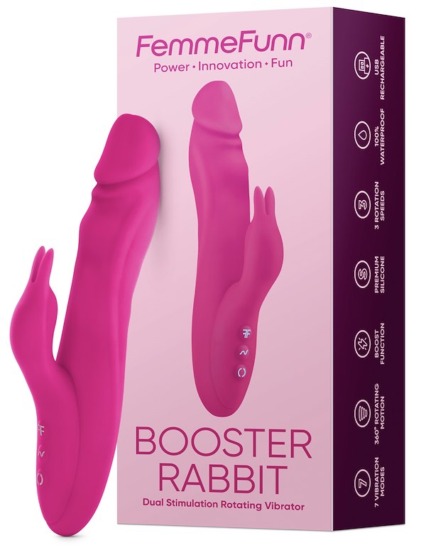 FEMME FUNN BOOSTER RABBIT VIBRATOR ALT5 view Color: PK