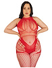 Additional RED view of product KILLER LEGS ENCHANTING DELIGHT CROTCHLESS BODYSTOCKING W/ THONG with color code RD