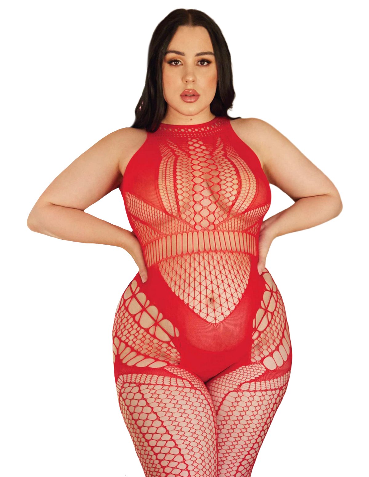 alternate image for KILLER LEGS ENCHANTING DELIGHT CROTCHLESS BODYSTOCKING W/ THONG