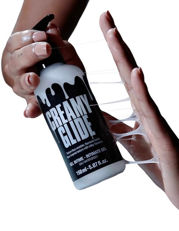 condom with spermicidal lubricant Creamy Glide - Milky String Effect Lubricant 8.45 oz (250 mL)
