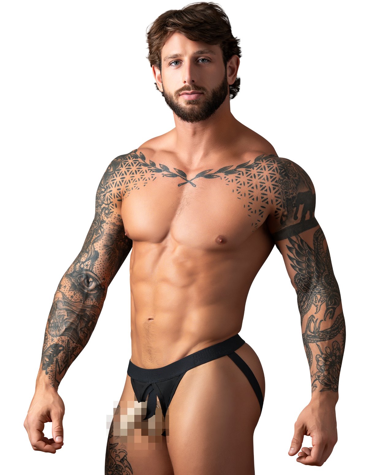 alternate image for OPEN BACK JOCK WITH OPEN FRONT ELASTIC COCK RING