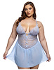 Additional BRUNNERA BLUE view of product PARADISE DREAMS TULLE BABYDOLL - PLUS with color code BRNB