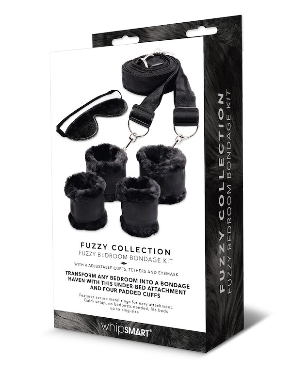 WHIPSMART FUZZY BEDROOM BONDAGE KIT ALT2 view Color: BK