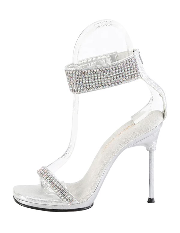 CHIC RHINESTONE 4.5 INCH STILETTO SANDAL ALT2 view Color: SL