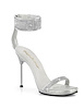 Additional SILVER view of product CHIC RHINESTONE 4.5 INCH STILETTO SANDAL with color code SL