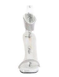 Alternate back view of CHIC RHINESTONE 4.5 INCH STILETTO SANDAL