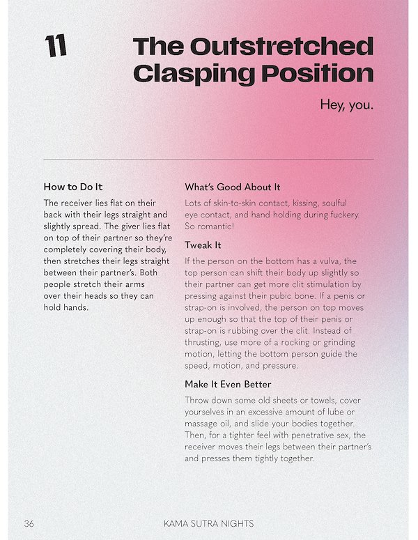 KAMA SUTRA NIGHTS: 64 CLASSIC SEXUAL POSITIONS FOR COUPLES OF ALL KINDS ALT5 view Color: NC