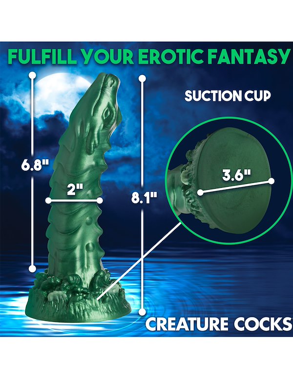 CREATURE COCKS COCKNESS MONSTER SILICONE DILDO ALT6 view Color: GR