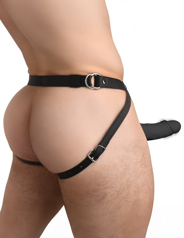 SIZE MATTERS - REALISTIC VIBRATING SILICONE PENIS SHEATH ALT5 view Color: BK