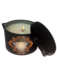 Alternate back view of SEX MAGNET - LEATHER PHEROMONE INFUSED MASSAGE CANDLE