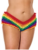 Additional RAINBOW view of product RUFFLE PLUS SIZE RAINBOW SHORT W/BOW with color code RW