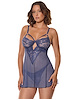 Additional NAVY view of product TWILIGHT FEVER BABYDOLL AND THONG with color code NV