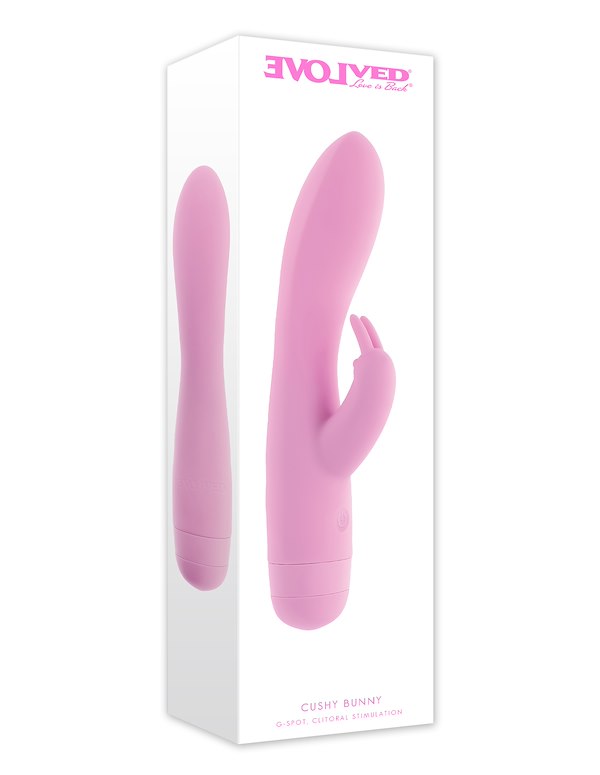 CUSHY BUNNY DUAL STIMULATING RABBIT VIBE ALT6 view Color: PK