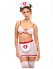 Additional RED/WHITE view of product NAUGHTY NURSE 3PC COSTUME with color code RWH
