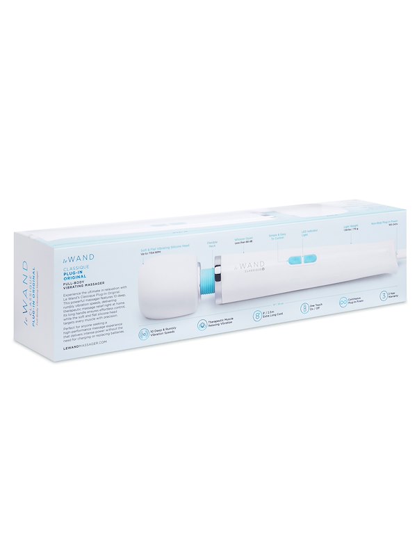 LE WAND CLASSIQUE PLUG-IN ORIGINAL WAND MASSAGER ALT6 view Color: WH