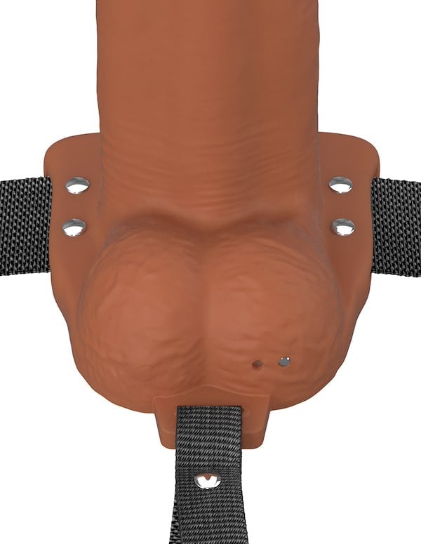 FANTASY X-TENSIONS ELITE 7" VIBRATING HOLLOW SILICONE STRAP-ON ALT5 view Color: CAR