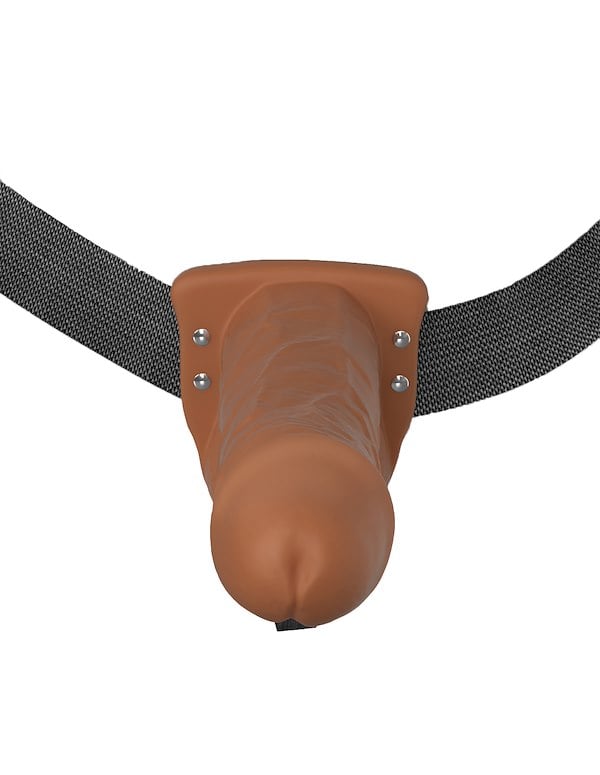 FANTASY X-TENSIONS ELITE 7" VIBRATING HOLLOW SILICONE STRAP-ON ALT6 view Color: CAR