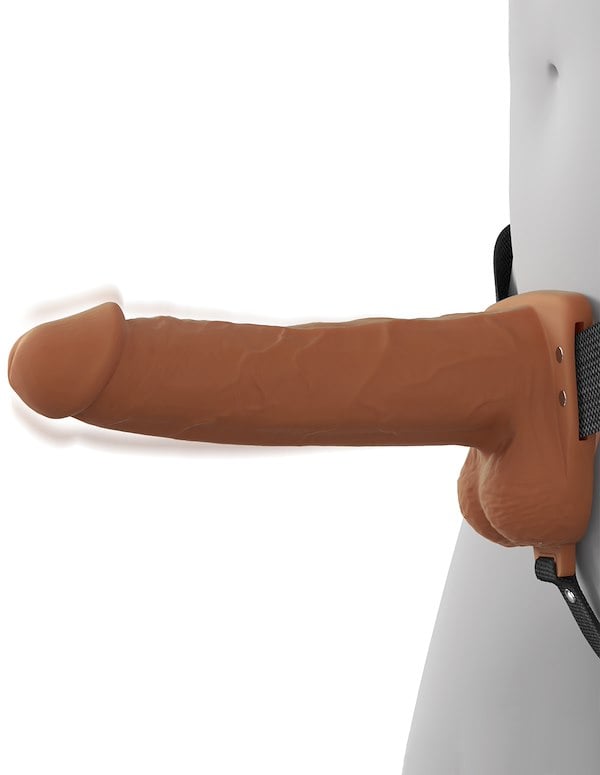 FANTASY X-TENSIONS ELITE 7" VIBRATING HOLLOW SILICONE STRAP-ON ALT7 view Color: CAR