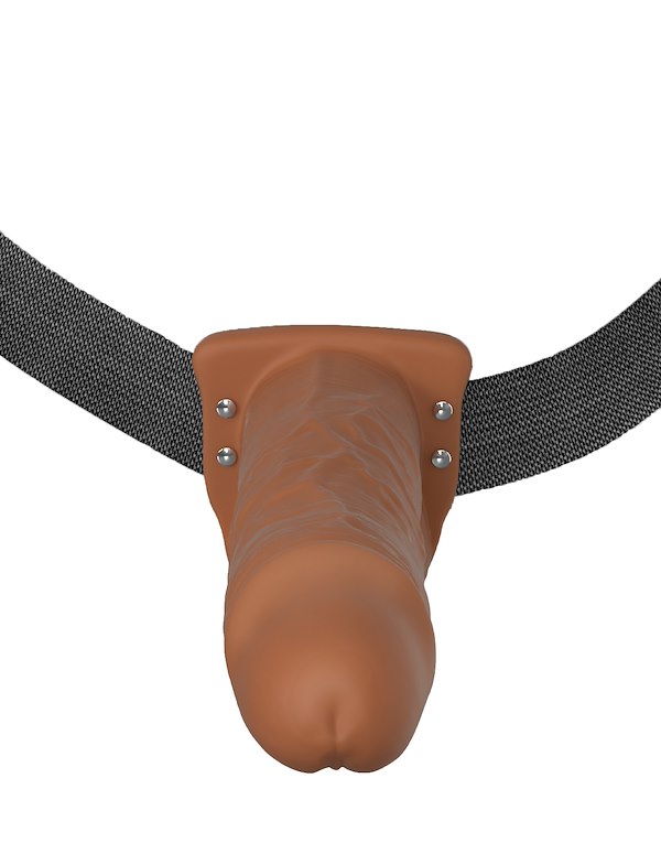 FANTASY X-TENSIONS ELITE 8" VIBRATING HOLLOW SILICONE STRAP-ON ALT6 view Color: CAR