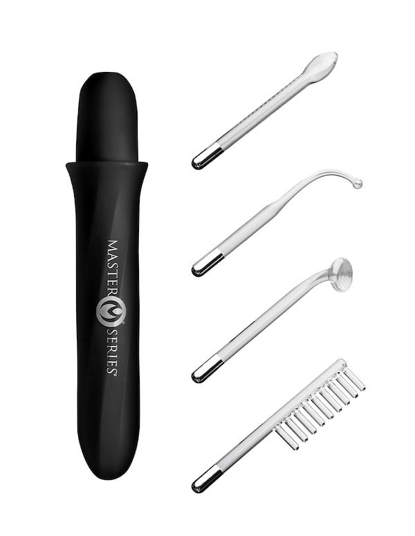 ELEKTRAWAND RECHARGEABLE VIOLET WAND WITH ATTACHMENTS ALT1 view Color: BK