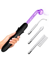 Alternate front view of ELEKTRAWAND RECHARGEABLE VIOLET WAND WITH ATTACHMENTS