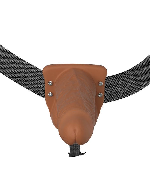 FANTASY X-TENSIONS ELITE 6" VIBRATING HOLLOW SILICONE STRAP-ON ALT6 view Color: CAR