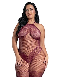 Front view of OUR MOMENT BODYSTOCKING - PLUS