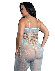 Alternate back view of DREAM OF ME PLUS SIZE BODYSTOCKING