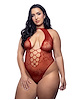 Additional RED view of product JUST KISSED KNIT PLUS SIZE TEDDY with color code RD