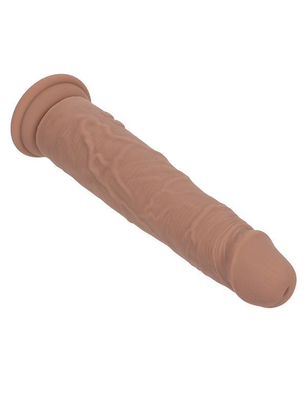SILICONE STUDS RECHARGEABLE VIBRATING AND THRUSTING DILDO ALT3 view Color: CAR
