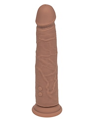 Alternate front view of SILICONE STUDS RECHARGEABLE VIBRATING AND THRUSTING DILDO