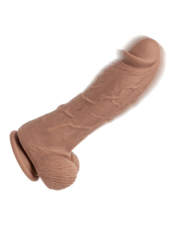 SILICONE STUDS RECHARGEABLE BIG DICK ENERGY DILDO ALT3 view Color: CAR