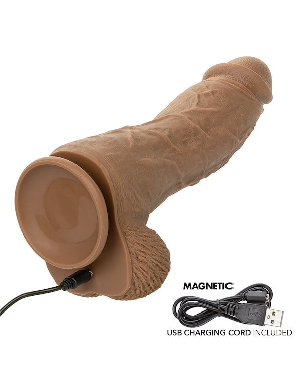 SILICONE STUDS RECHARGEABLE BIG DICK ENERGY DILDO ALT5 view Color: CAR