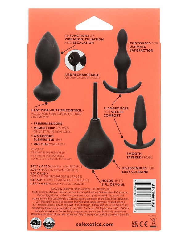 PLEASURE KITS ANAL EXPLORER COLLECTION ALT8 view Color: BK