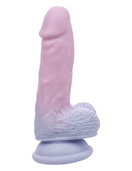 Alternate back view of FIRST TIME LIQUID SILICONE DONG WITH BALLS