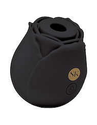 Alternate front view of SECRET KISSES ROSEGASM AIR SUCTION VIBE - BLACK ROSE