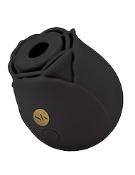 Alternate back view of SECRET KISSES ROSEGASM AIR SUCTION VIBE - BLACK ROSE