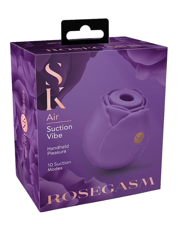 SECRET KISSES ROSEGASM AIR SUCTION VIBE - PURPLE ROSE ALT2 view Color: PR
