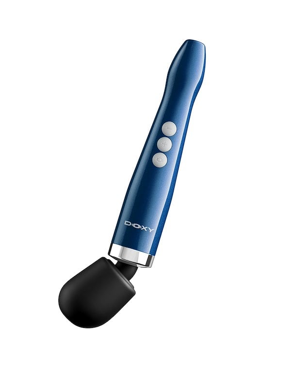 DOXY DIE CAST COMPACT CORDLESS WAND MASSAGER ALT1 view Color: BL