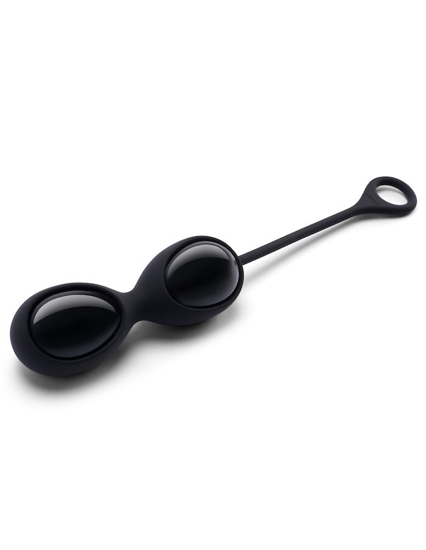 LE WAND CRYSTAL BLACK OBSIDIAN YONI EGGS ALT2 view Color: BK