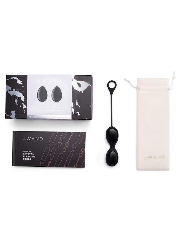 LE WAND CRYSTAL BLACK OBSIDIAN YONI EGGS ALT7 view Color: BK