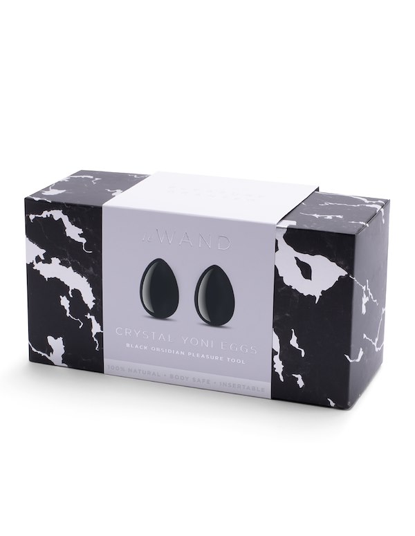 LE WAND CRYSTAL BLACK OBSIDIAN YONI EGGS ALT8 view Color: BK