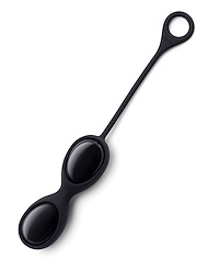 Alternate front view of LE WAND CRYSTAL BLACK OBSIDIAN YONI EGGS