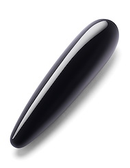 Alternate front view of LE WAND CRYSTAL BLACK OBSIDIAN WAND