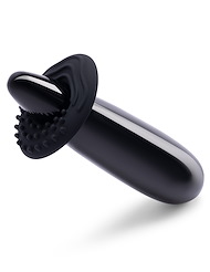 Alternate back view of LE WAND CRYSTAL BLACK OBSIDIAN WAND