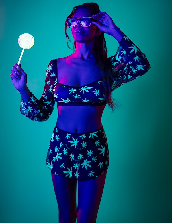 HAZY DAYZ CROP TOP AND SKIRT WITH G-STRING ALT7 view Color: BN