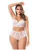 Additional WHITE view of product GRACIE 2PC BRA AND HIGH WAIST PANTY - PLUS SIZE with color code WH