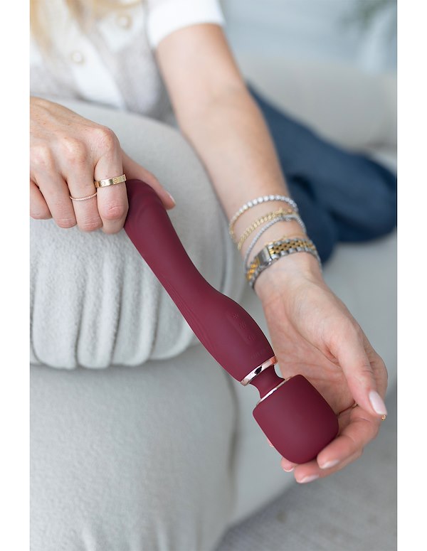 LE WAND FLAT TOP FUSION G DOUBLE ENDED WAND MASSAGER ALT13 view Color: WN
