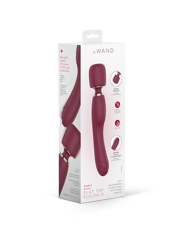 LE WAND FLAT TOP FUSION G DOUBLE ENDED WAND MASSAGER ALT9 view Color: WN